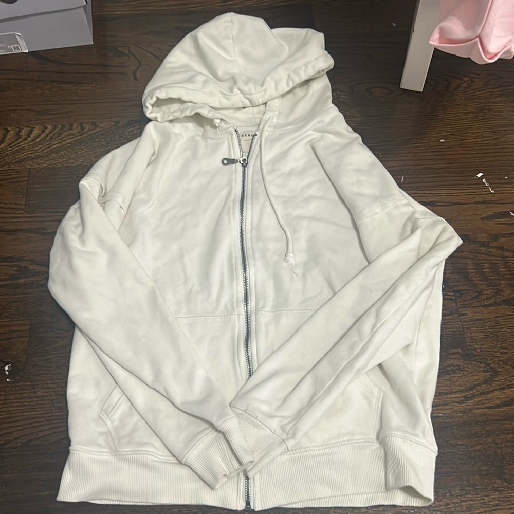Aeropostale Cream White Zip Up XS